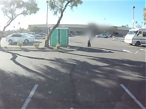 Porta Gloryhole Walmart employee gets trampy